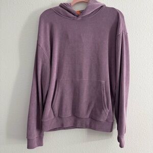 Negative Space Unisex Lilac Textured Ribbed Grunge Hoodie Size Medium